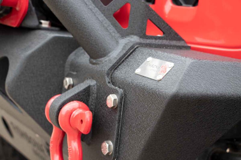 Jeep Wrangler Unlimited JLU Front Winch Bumper - Fishbone Offroad - Stubby - Black Powdercoat - `18-`27